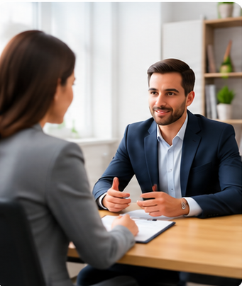 Job interview in progress